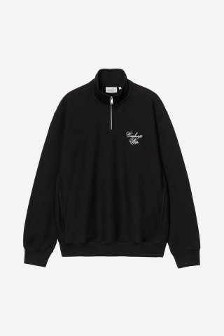 Carhartt Longhand Half Zip Sweatshirt - Schwarz / Weiß