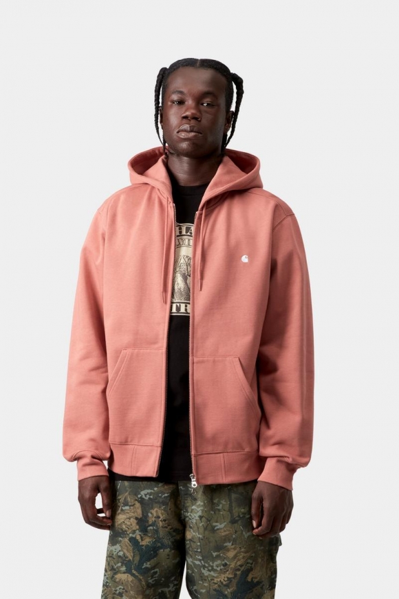 Carhartt Hooded Madison Jacket - Aschrosa/Weiß