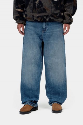 Carhartt Brandon Pant - Blau, Marmor in Used-Waschung Carhartt Brandon Pant - Blau, Marmor in Used-Waschung