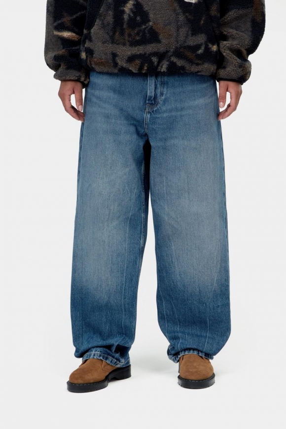 Carhartt Brandon Pant - Blau, Marmor in Used-Waschung Carhartt Brandon Pant - Blau, Marmor in Used-Waschung