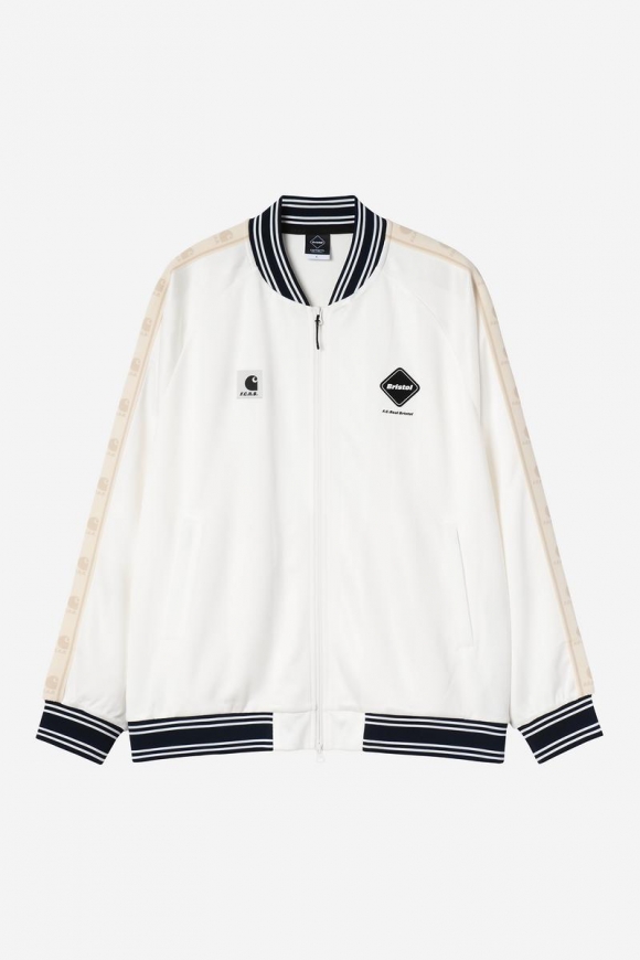 Carhartt F.C.Real Bristol x WIP Varsity Track Jersey Blouson - Weiß Carhartt F.C.Real Bristol x WIP Varsity Track Jersey Blouson - Weiß