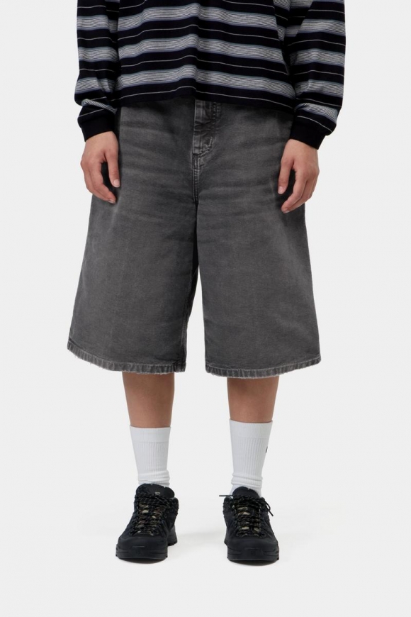 Carhartt Nixon Single Knee Short - Schwarz, Destroy-Waschung Carhartt Nixon Single Knee Short - Schwarz, Destroy-Waschung
