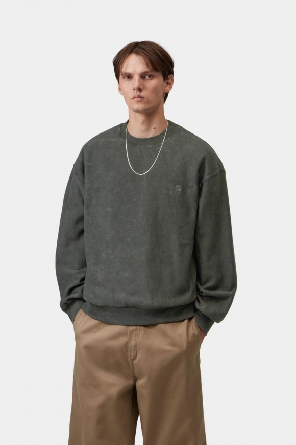 Carhartt Lambert Sweat - Rabe, Mondwaschung Carhartt Lambert Sweat - Rabe, Mondwaschung