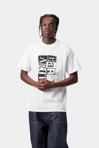 Carhartt S/S Moving Letterpress T-Shirt - Weiß Carhartt S/S Moving Letterpress T-Shirt - Weiß
