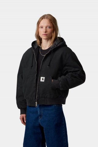 Carhartt OG Active Jacket - Schwarzes, steinernes Canvas Carhartt OG Active Jacket - Schwarzes, steinernes Canvas