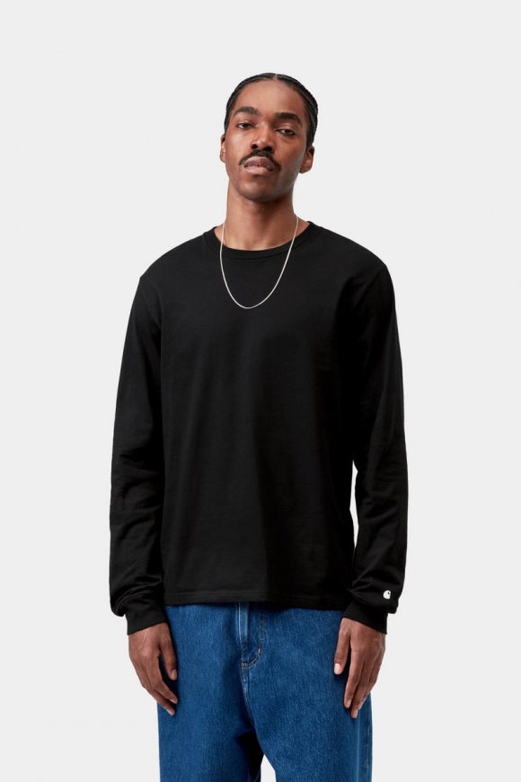 Carhartt L/S Base T-Shirt - Schwarz / Weiß Carhartt L/S Base T-Shirt - Schwarz / Weiß