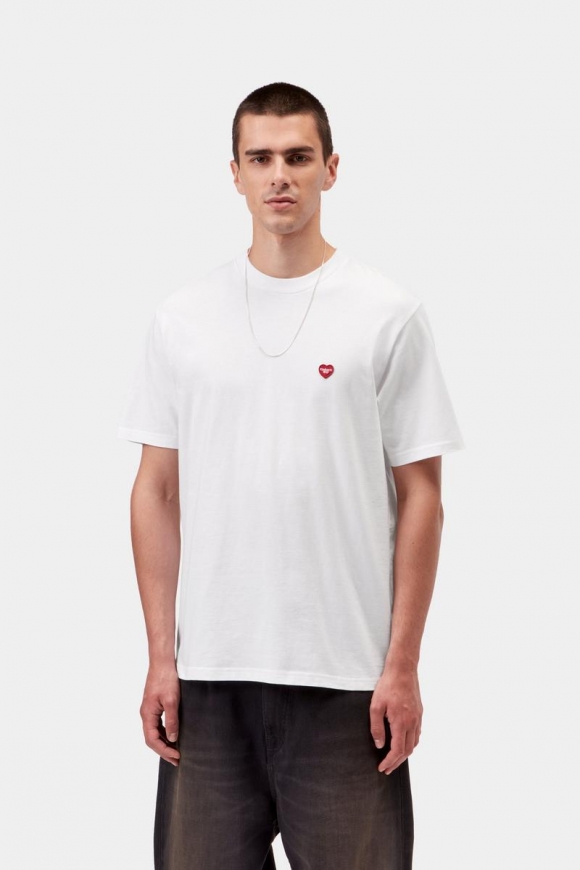 Carhartt S/S Small Heart T-Shirt - Weiß / Rot Carhartt S/S Small Heart T-Shirt - Weiß / Rot