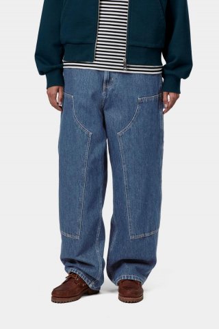 Carhartt Brandon Double Knee Pant - Blau, Stonewashed Carhartt Brandon Double Knee Pant - Blau, Stonewashed