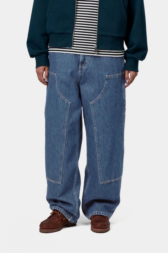 Carhartt Brandon Double Knee Pant - Blau, Stonewashed Carhartt Brandon Double Knee Pant - Blau, Stonewashed