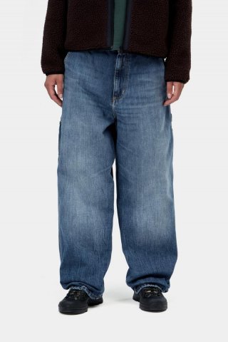 Carhartt Brandon Single Knee Pant - Blau, Marmor in Used-Waschung Carhartt Brandon Single Knee Pant - Blau, Marmor in Used-Waschung