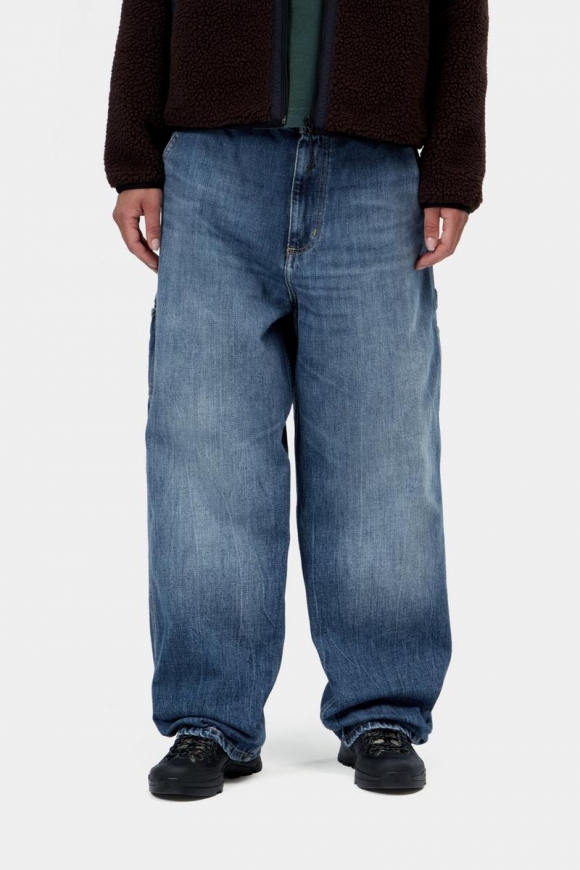 Carhartt Brandon Single Knee Pant - Blau, Marmor in Used-Waschung Carhartt Brandon Single Knee Pant - Blau, Marmor in Used-Waschung