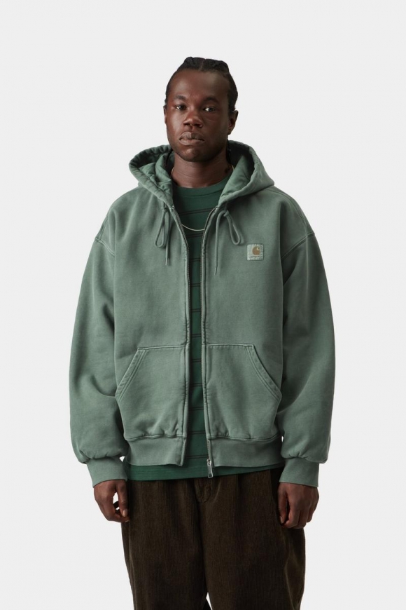 Carhartt Hooded Vista Jacket - Dunkler Skarabäus, stückgefärbt Carhartt Hooded Vista Jacket - Dunkler Skarabäus, stückgefärbt