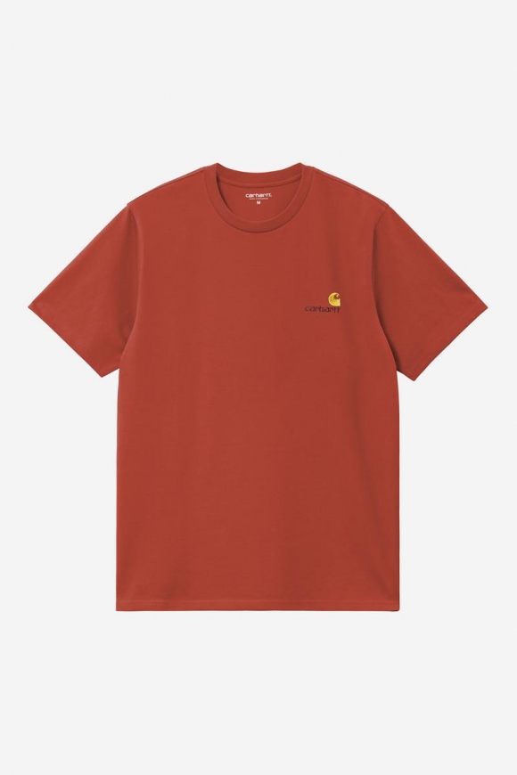 Carhartt S/S American Script T-Shirt - Oxidrot Carhartt S/S American Script T-Shirt - Oxidrot