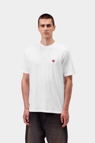 Carhartt S/S Small Heart T-Shirt - Weiß / Rot