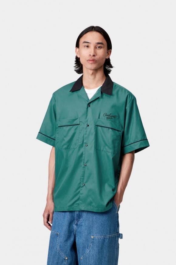 Carhartt S/S Bowl Shirt - Saguaro / Schwarz Carhartt S/S Bowl Shirt - Saguaro / Schwarz