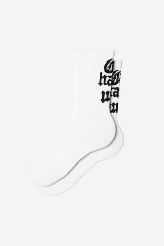 Carhartt Blackletter Socks - Weiß Carhartt Blackletter Socks - Weiß