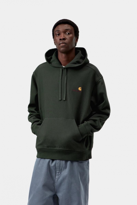 Carhartt Hooded American Script Sweatshirt - Rabe Carhartt Hooded American Script Sweatshirt - Rabe