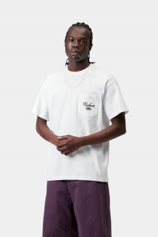 Carhartt S/S Longhand Pocket T-Shirt - Weiß / Schwarz Carhartt S/S Longhand Pocket T-Shirt - Weiß / Schwarz
