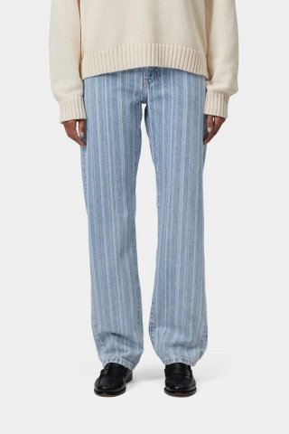Carhartt Rylan Pant - Rylan Stripe, Blau, Stein gebleicht Carhartt Rylan Pant - Rylan Stripe, Blau, Stein gebleicht