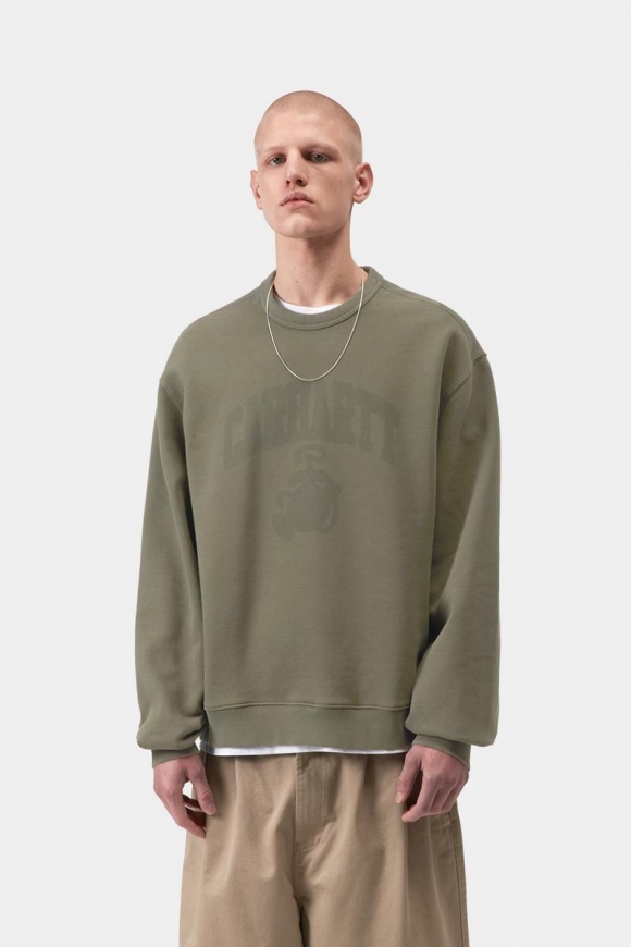 Carhartt Faded Pond Corps Sweatshirt - Zypresse, schwere Steinwäsche Carhartt Faded Pond Corps Sweatshirt - Zypresse, schwere Steinwäsche