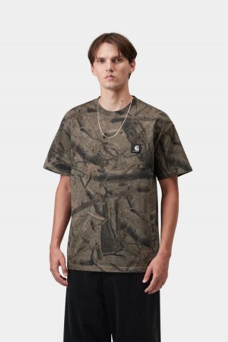 Carhartt S/S Feather Tree T-Shirt - Camo Feather Tree, Khaki / Schungit, stückgefärbt Carhartt S/S Feather Tree T-Shirt - Camo Feather Tree, Khaki / Schungit, stückgefärbt