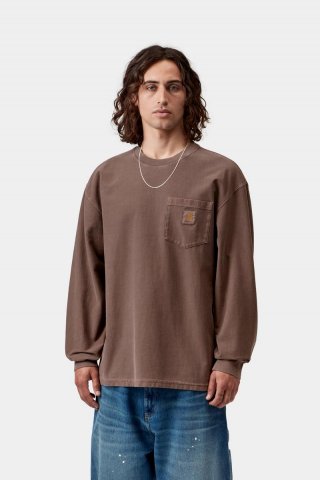 Carhartt L/S Loose Pocket T-Shirt - Tabak, Stückgefärbt Carhartt L/S Loose Pocket T-Shirt - Tabak, Stückgefärbt
