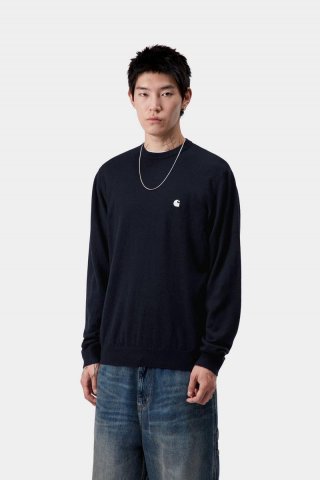 Carhartt Madison Sweater - Dunkles Marineblau / Wachs Carhartt Madison Sweater - Dunkles Marineblau / Wachs