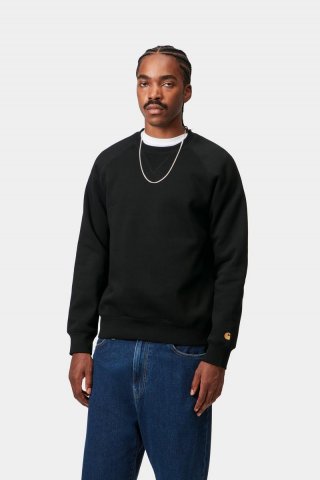 Carhartt Chase Sweatshirt - Schwarz / Gold Carhartt Chase Sweatshirt - Schwarz / Gold