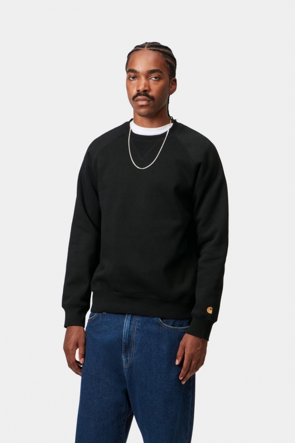 Carhartt Chase Sweatshirt - Schwarz / Gold Carhartt Chase Sweatshirt - Schwarz / Gold