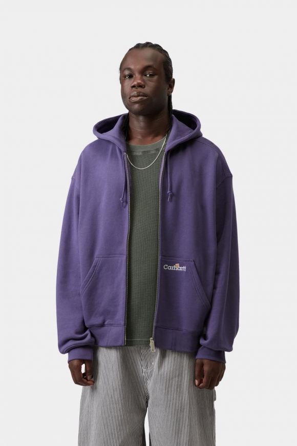 Carhartt Hooded WIP Label Sweat Jacket - Calla Carhartt Hooded WIP Label Sweat Jacket - Calla