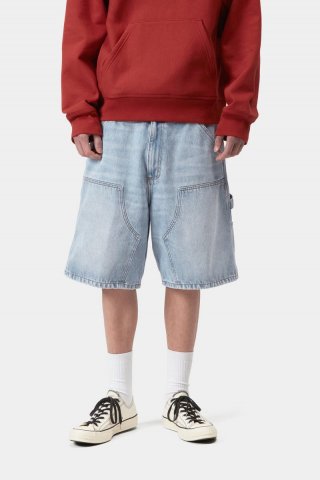 Carhartt Double Knee Short - Blau, stark abgenutzt, gebleicht Carhartt Double Knee Short - Blau, stark abgenutzt, gebleicht