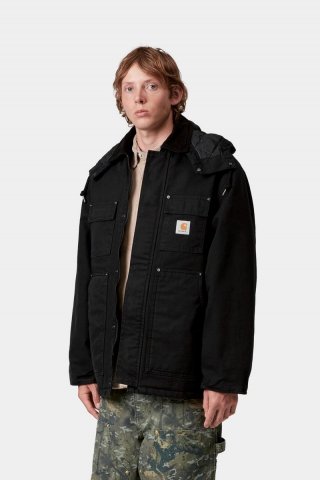 Carhartt Ambel Coat - Schwarz / Schwarz, Stonewashed Carhartt Ambel Coat - Schwarz / Schwarz, Stonewashed