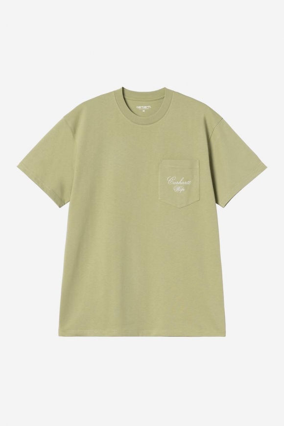 Carhartt S/S Longhand Pocket T-Shirt - Sanftes Grün / Weiß Carhartt S/S Longhand Pocket T-Shirt - Sanftes Grün / Weiß