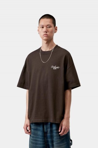 Carhartt S/S Signature Script T-Shirt - Tabak / Natur Carhartt S/S Signature Script T-Shirt - Tabak / Natur