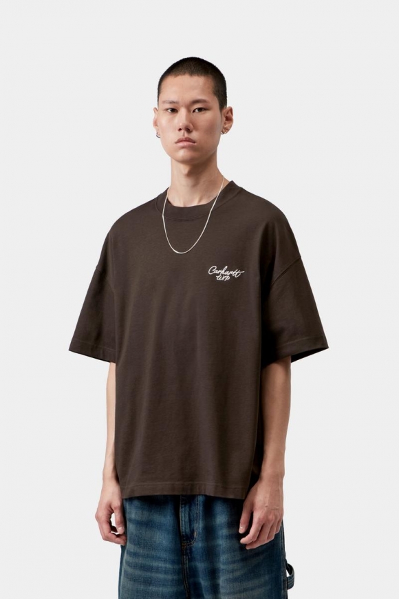 Carhartt S/S Signature Script T-Shirt - Tabak / Natur Carhartt S/S Signature Script T-Shirt - Tabak / Natur