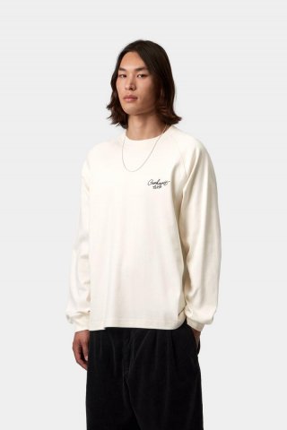 Carhartt L/S Signature Rib T-Shirt - Wachs / Schwarz Carhartt L/S Signature Rib T-Shirt - Wachs / Schwarz