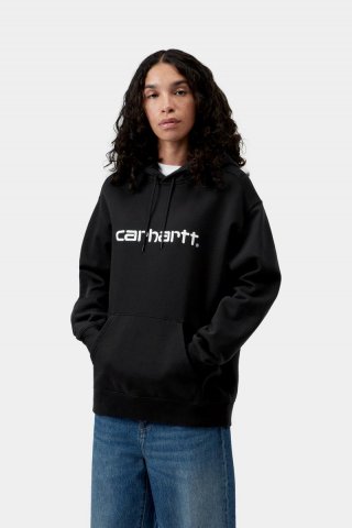 Carhartt Hooded Sweatshirt - Schwarz / Weiß Carhartt Hooded Sweatshirt - Schwarz / Weiß