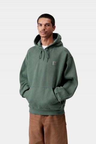 Carhartt Hooded Vista Sweatshirt - Dunkler Skarabäus, stückgefärbt Carhartt Hooded Vista Sweatshirt - Dunkler Skarabäus, stückgefärbt