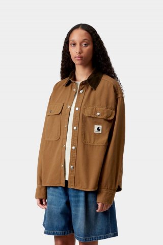 Carhartt Prescott Shirt Jac - Hamilton Brown / Tabak, stückgefärbt Carhartt Prescott Shirt Jac - Hamilton Brown / Tabak, stückgefärbt