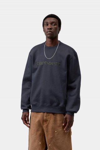 Carhartt Sweatshirt - Dunkles Marineblau / Dunkler Skarabäus Carhartt Sweatshirt - Dunkles Marineblau / Dunkler Skarabäus