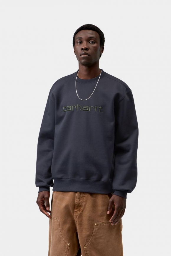 Carhartt Sweatshirt - Dunkles Marineblau / Dunkler Skarabäus Carhartt Sweatshirt - Dunkles Marineblau / Dunkler Skarabäus