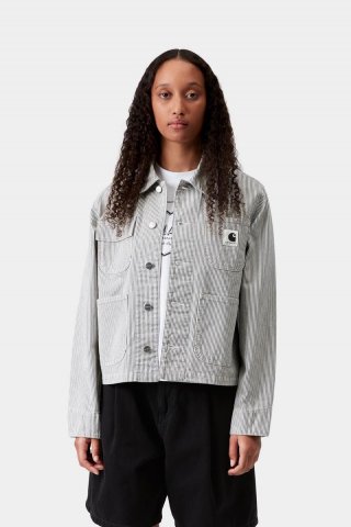 Carhartt Mercer Chore Coat - Mercer Stripe, Graphit/Wachs, Stonewashed Carhartt Mercer Chore Coat - Mercer Stripe, Graphit/Wachs, Stonewashed