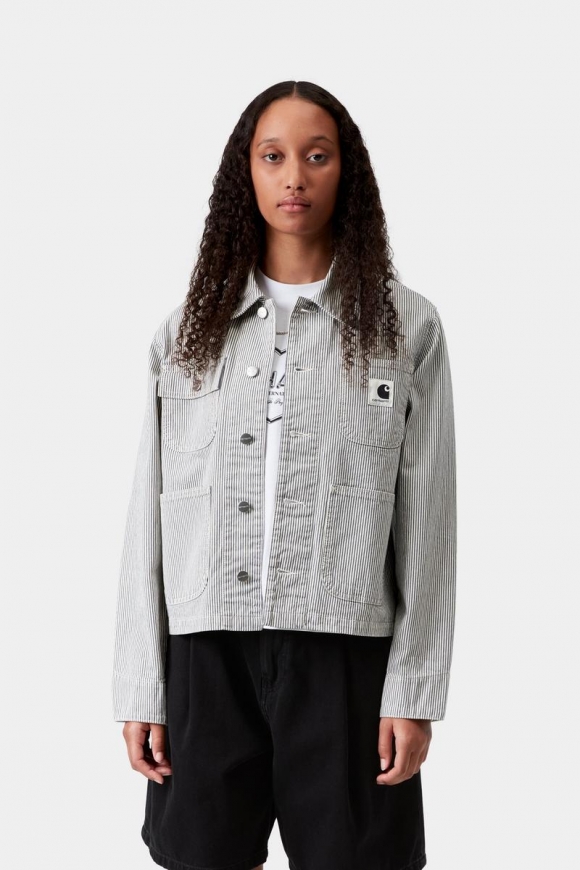 Carhartt Mercer Chore Coat - Mercer Stripe, Graphit/Wachs, Stonewashed Carhartt Mercer Chore Coat - Mercer Stripe, Graphit/Wachs, Stonewashed