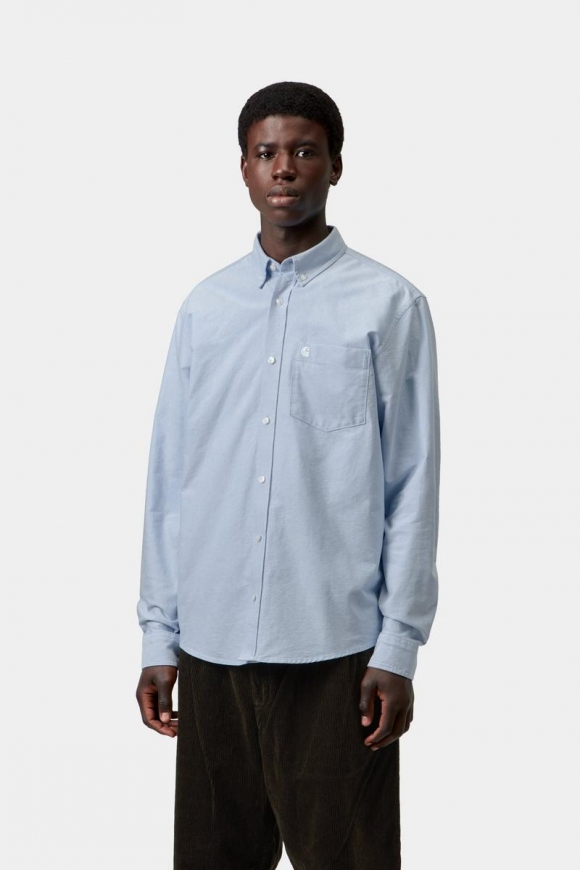 Carhartt L/S C-Logo Shirt - Bleichmittel / Weiß Carhartt L/S C-Logo Shirt - Bleichmittel / Weiß