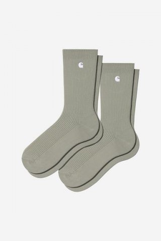 Carhartt Madison Pack Socks - Schattiggrün/Weiß + Schattiggrün/Weiß Carhartt Madison Pack Socks - Schattiggrün/Weiß + Schattiggrün/Weiß