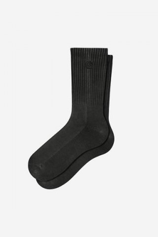Carhartt Hudson Socks - Schwarz, Kreidewaschung Carhartt Hudson Socks - Schwarz, Kreidewaschung