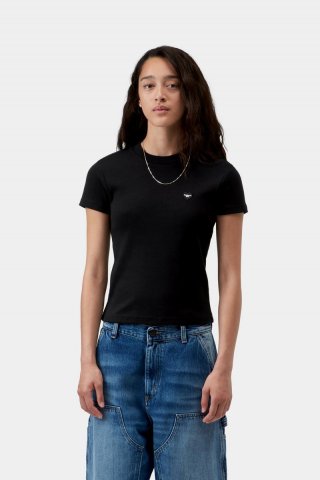 Carhartt S/S Small Heart Patch T-Shirt - Schwarz / Schwarz Carhartt S/S Small Heart Patch T-Shirt - Schwarz / Schwarz