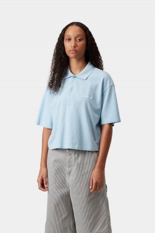 Carhartt S/S Script Polo T-Shirt - Ikaria / Weiß Carhartt S/S Script Polo T-Shirt - Ikaria / Weiß