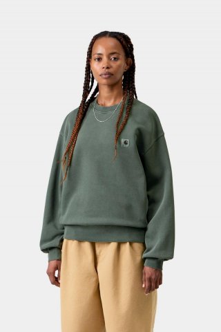 Carhartt Nelson Sweatshirt - Dunkler Skarabäus, stückgefärbt Carhartt Nelson Sweatshirt - Dunkler Skarabäus, stückgefärbt