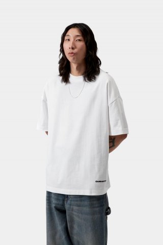 Carhartt S/S Link Script T-Shirt - Weiß / Schwarz